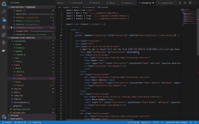 Build a React Website With a Bootstrap Template - Building the Contact Page