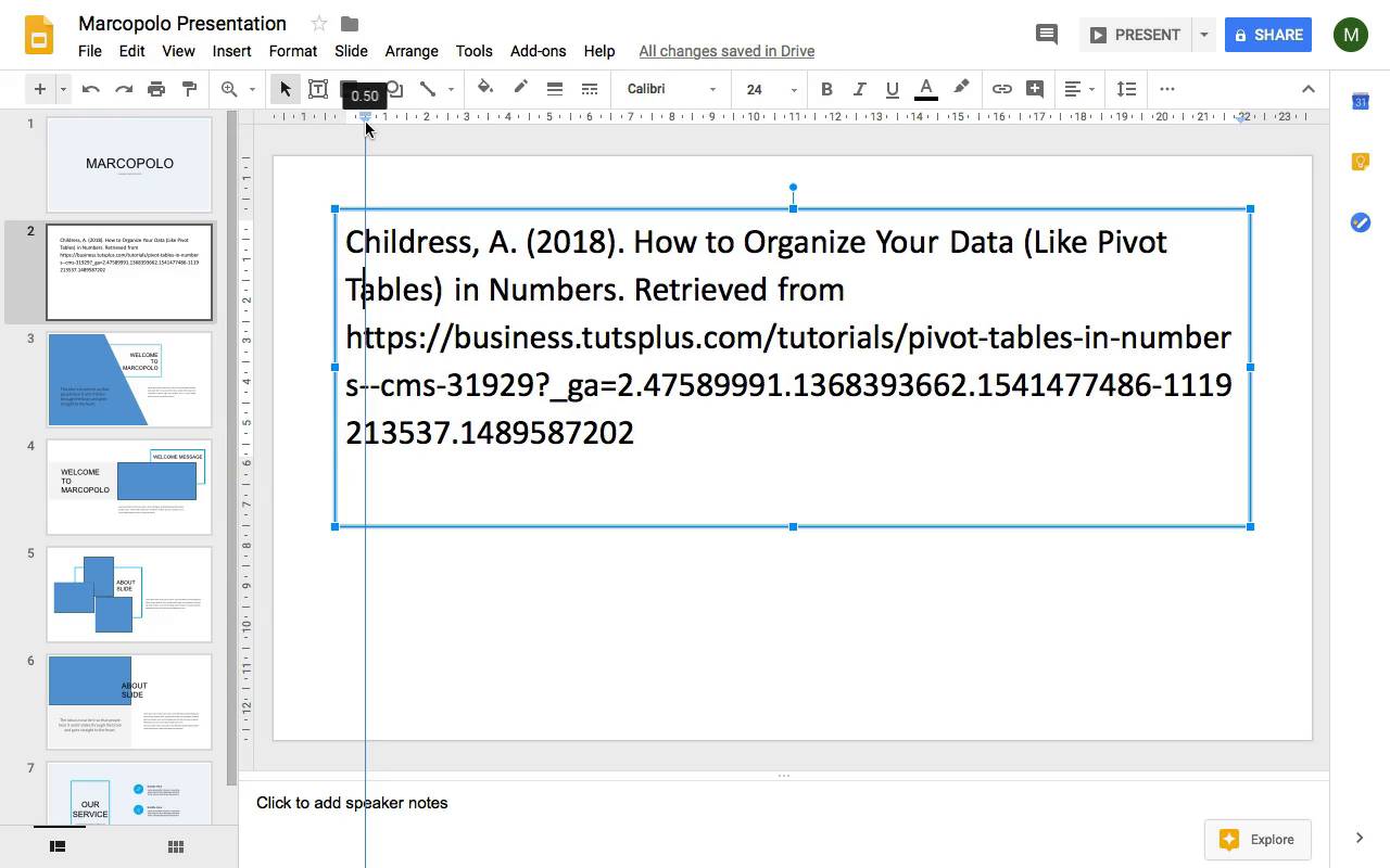 add a hanging indent google docs