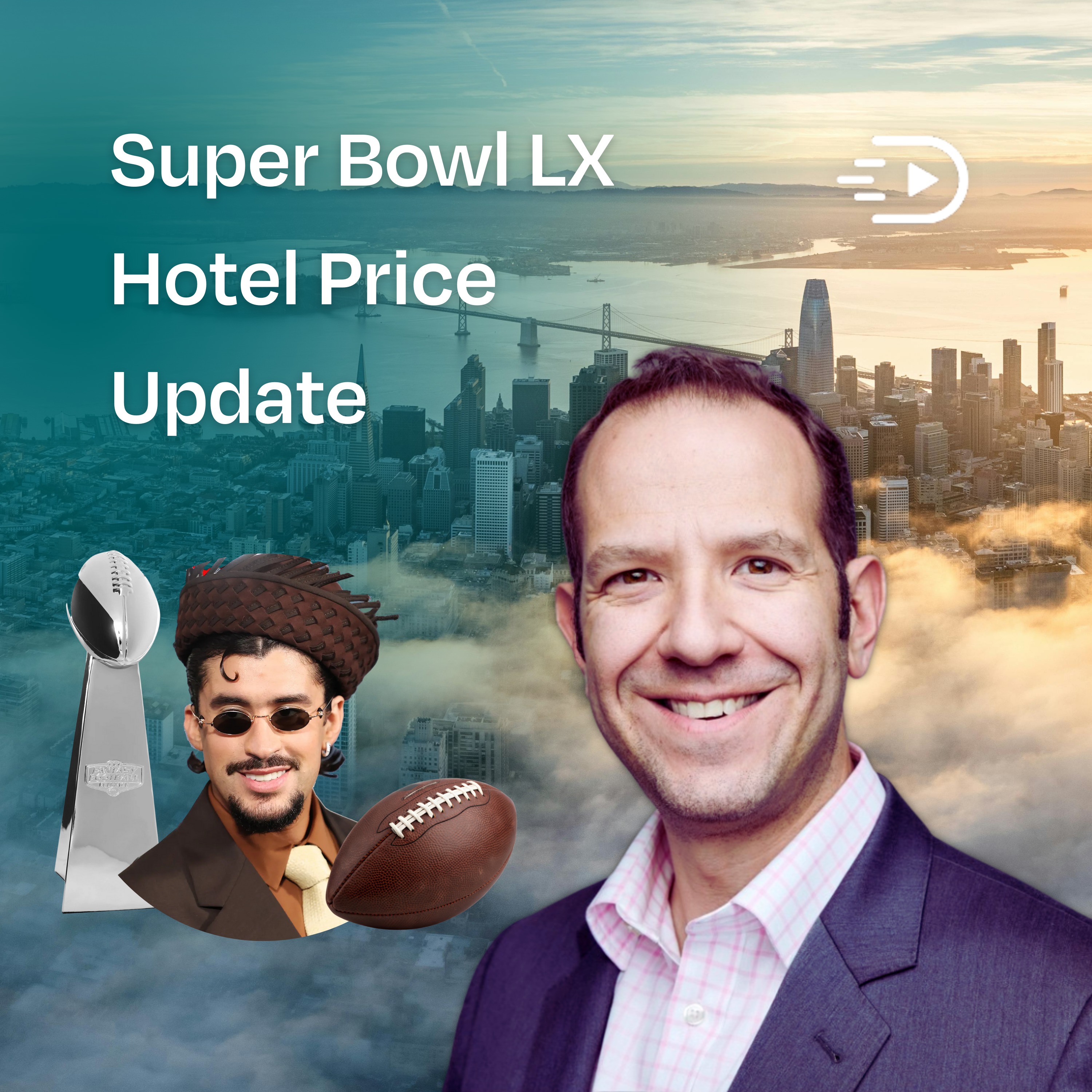 Lighthouse Quick Takes - Super Bowl hotel pricing evolution in San Jose