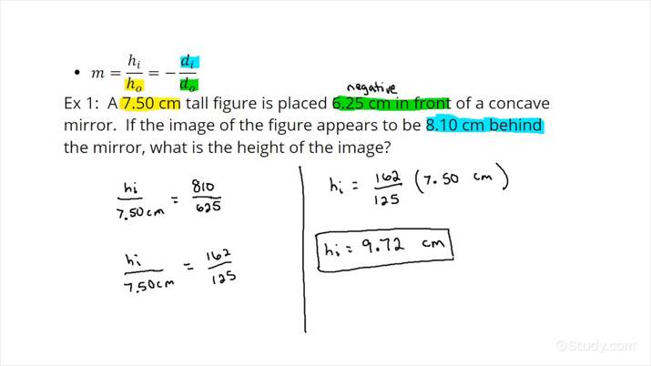 how-to-calculate-the-height-of-an-image-for-a-concave-mirror-physics