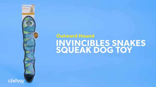 Outward Hound Invincibles Dog Toys Orange/Blue Snake