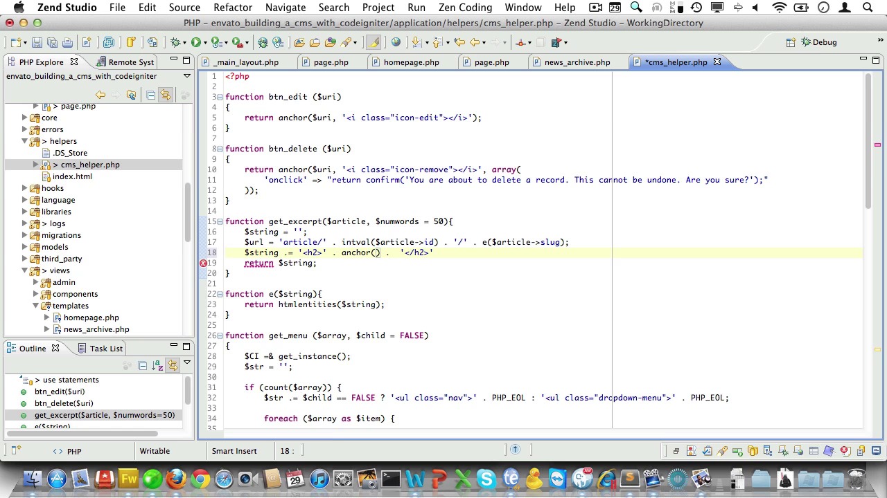 Build a CMS in CodeIgniter - Creating The Homepage