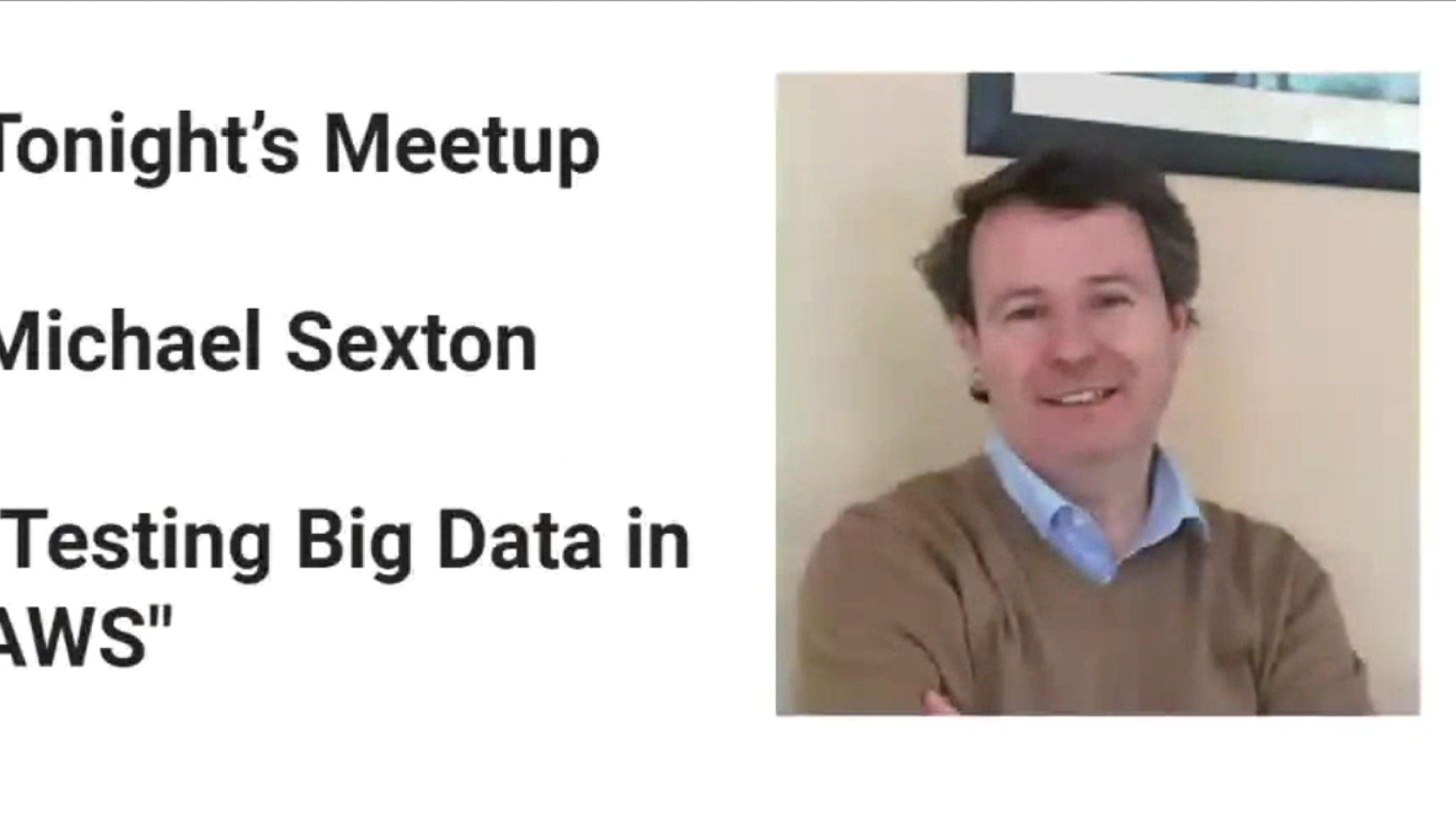 Testing Big Data in AWS - Michael Sexton