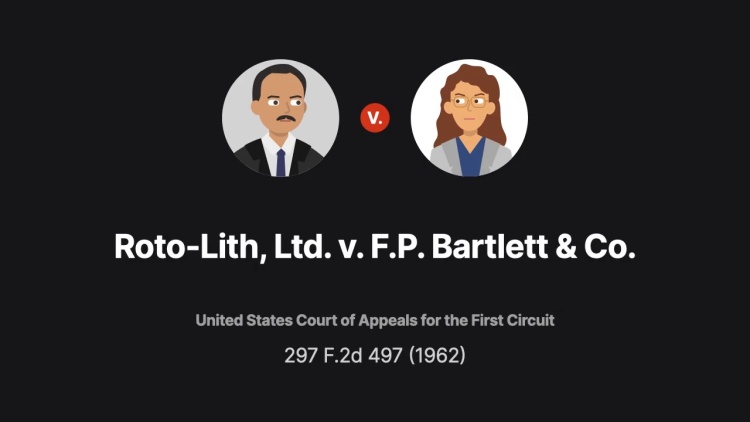 Roto-Lith, Ltd. v. F.P. Barlett & Co., Inc.