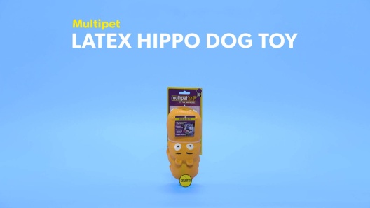 Multipet Latex Hippo Squeaky Dog Toy