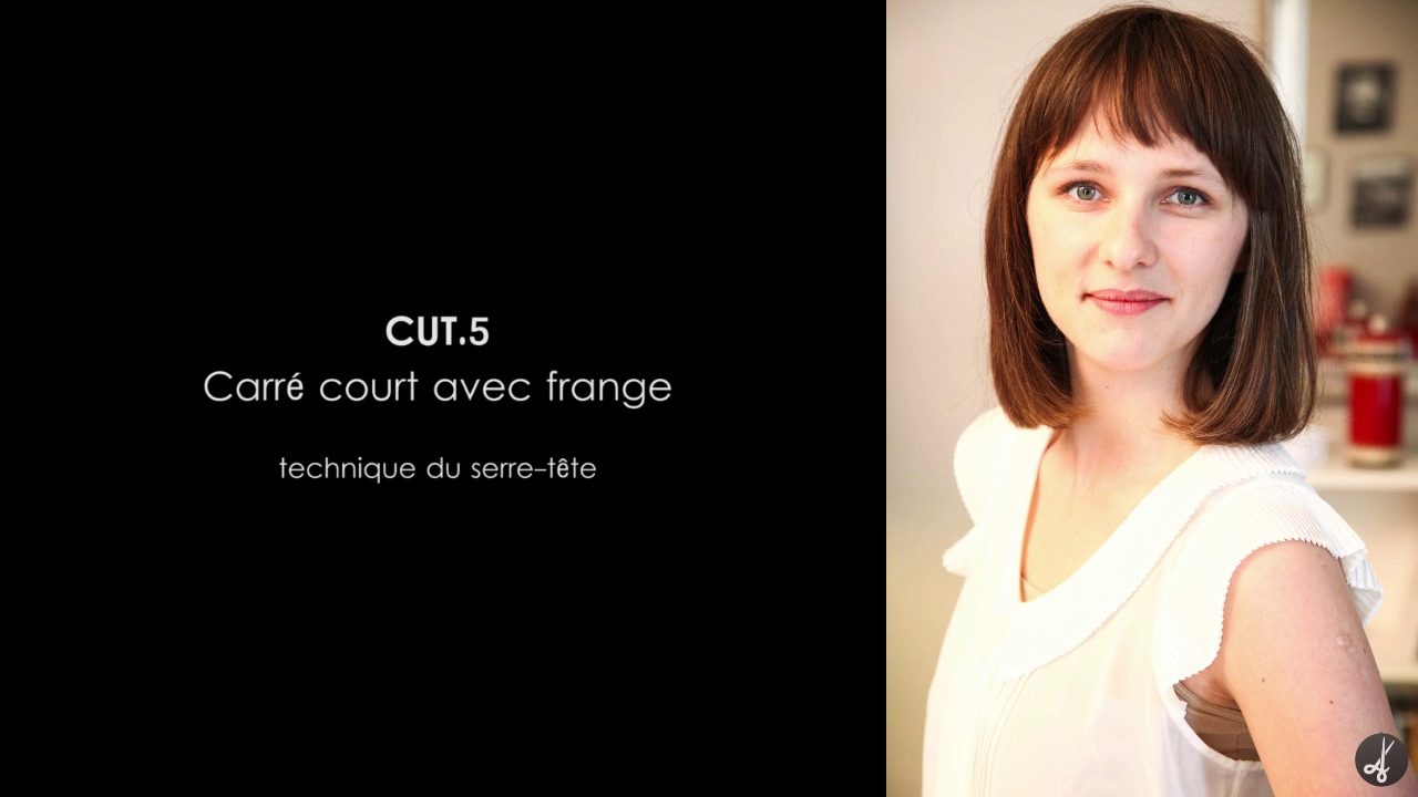 CUT.5 Carré court avec frange