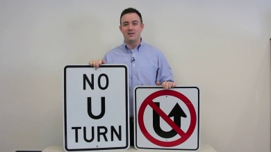 No Turn Around Sign