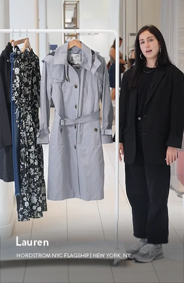 London Fog Water Resistant Belted Trench Coat with Removable Liner