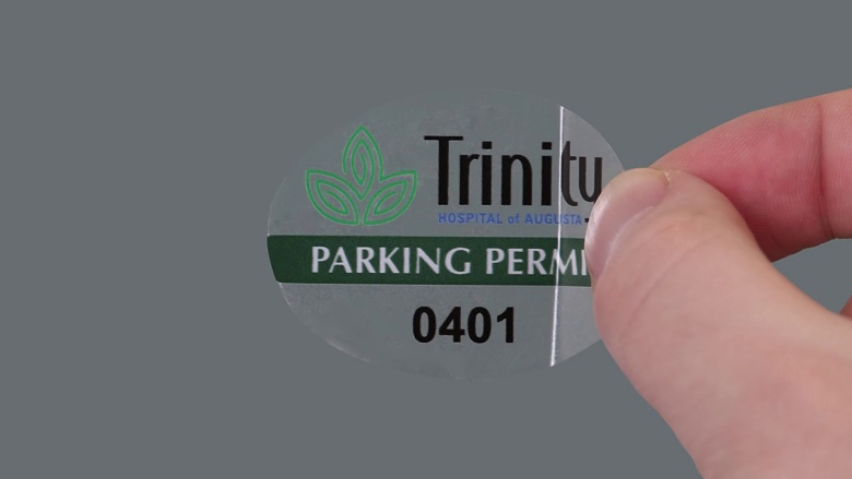 Clear Vinyl Decals with Back-stick