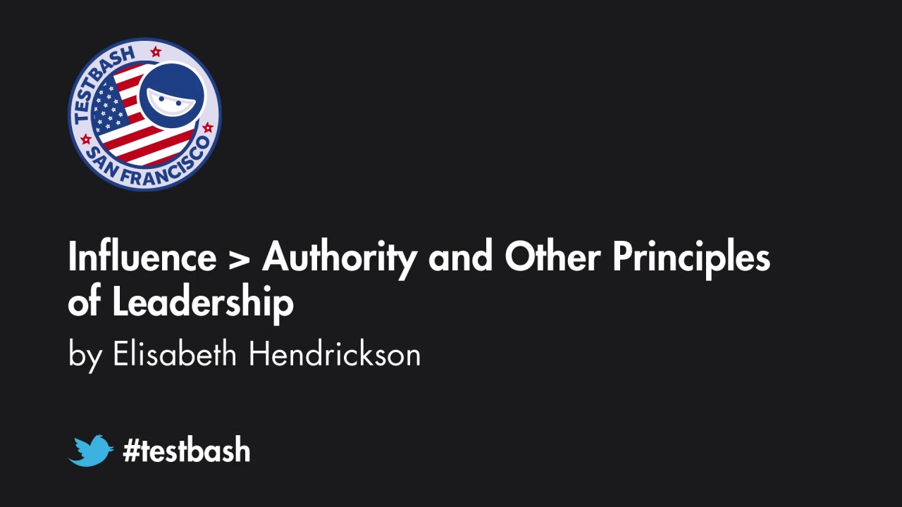 Influence > Authority and Other Principles of Leadership - Elisabeth Hendrickson image