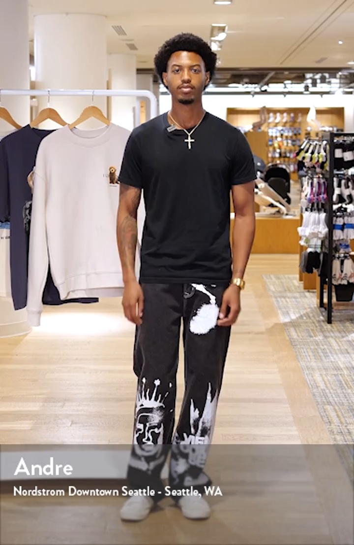 SANTO STUDIO Medici Prato Graphic Baggy Jeans | Nordstrom