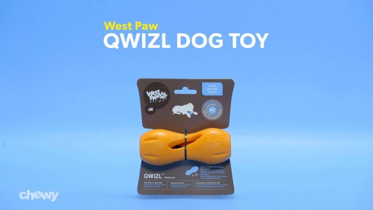 West Paw Qwizl Dog Puzzle Treat Toy, Orange, Large 6.5 - Esbenshades