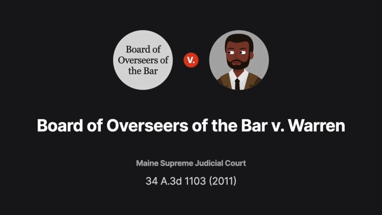 Board of Overseers of the Bar v. Warren