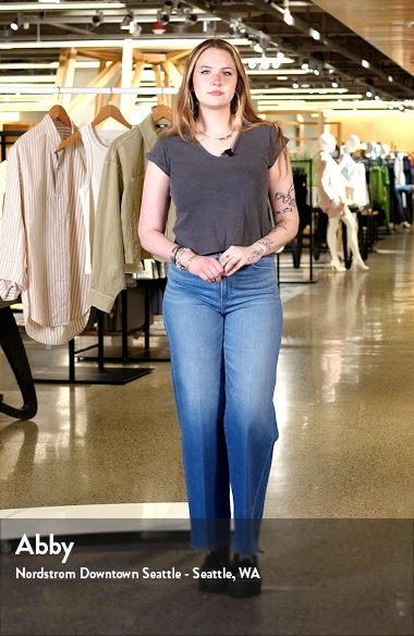 Anessa High Waist Raw Hem Wide Leg Jeans