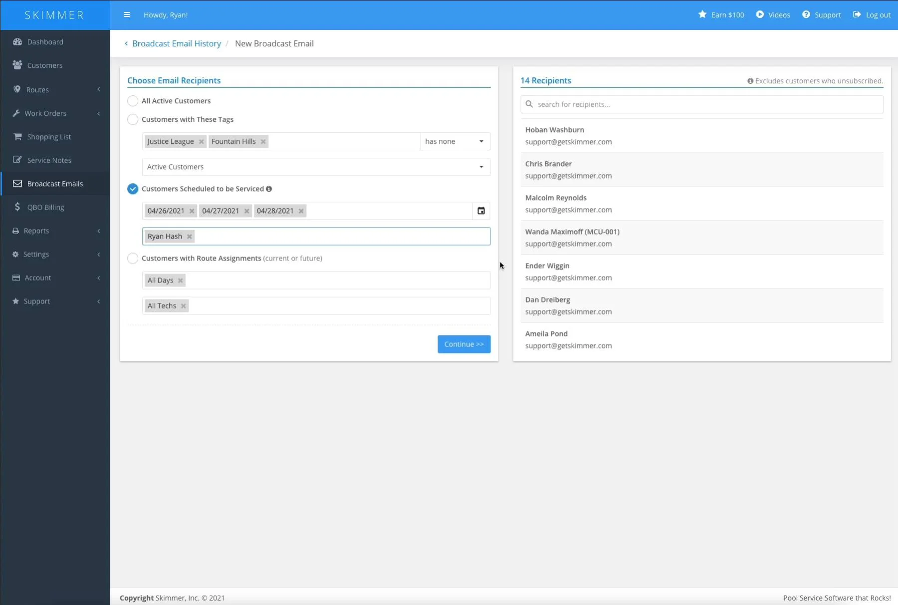 Send Mass Emails to Customers