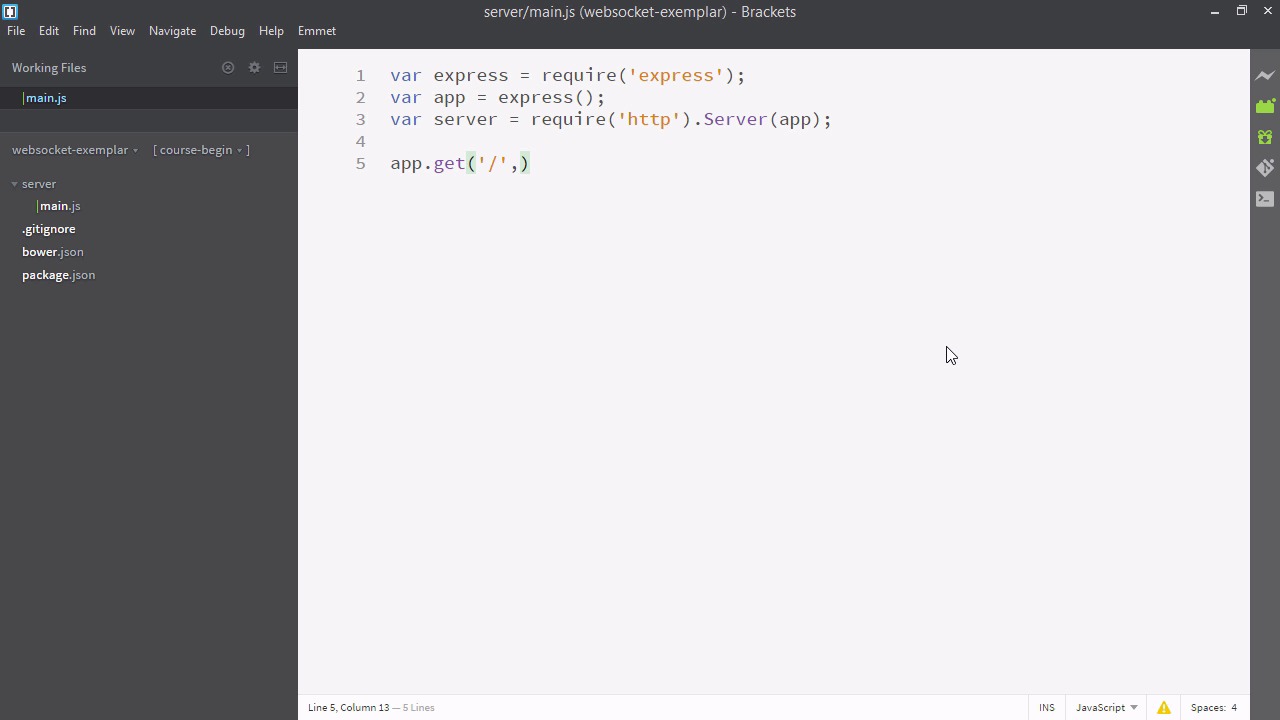 Connect The Web With WebSockets Creating An Express Server   7b31b6b637ae46d474a6010dc572716624f164d1 