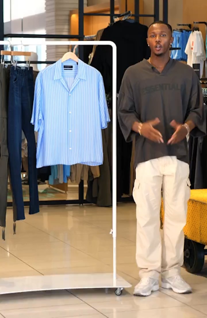 AllSaints Arran Stripe Short Sleeve Button-Up Shirt | Nordstromrack