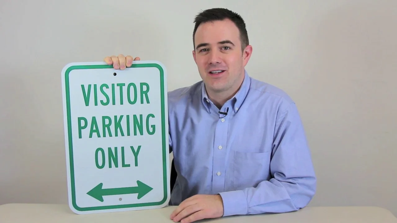 CUSTOMER AND VISITOR PARKING HEAVY DUTY ALUMINUM SIGN 10" x 15" 