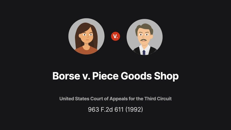 Borse v. Piece Goods Shop