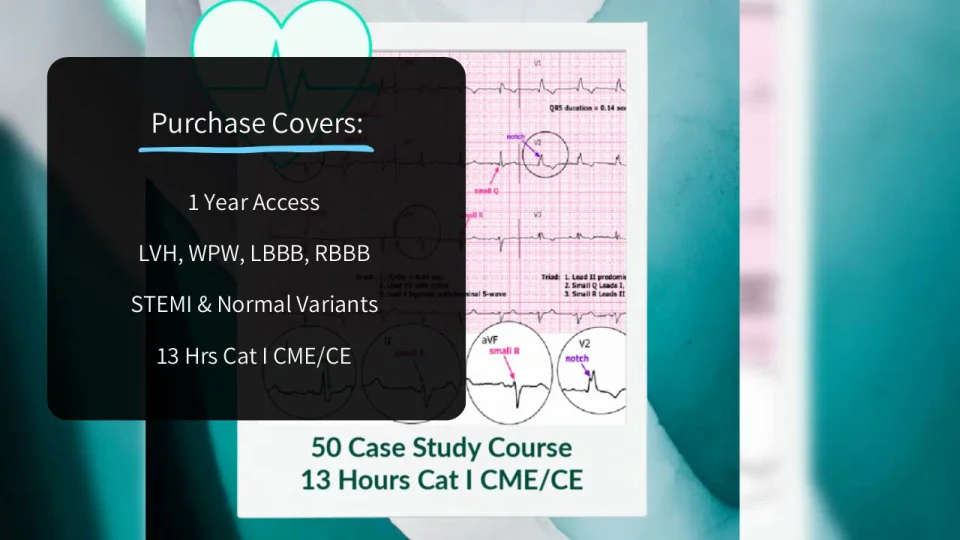 50 Online ECG Case Studies (13 hrs Cat I CME/CE) | myCME