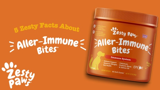 Zesty Paws, Aller-Immune Bites for Dogs, All Ages, Peanut Butter Flavour,  90 Soft Chews