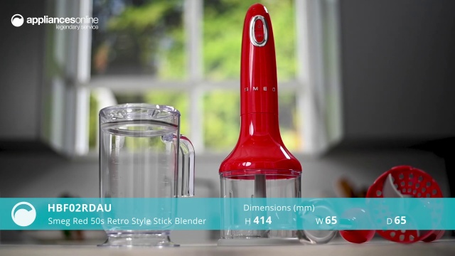 Hand Blender SMEG HBF22RDEU Red with accessories - Aray Tomorrow