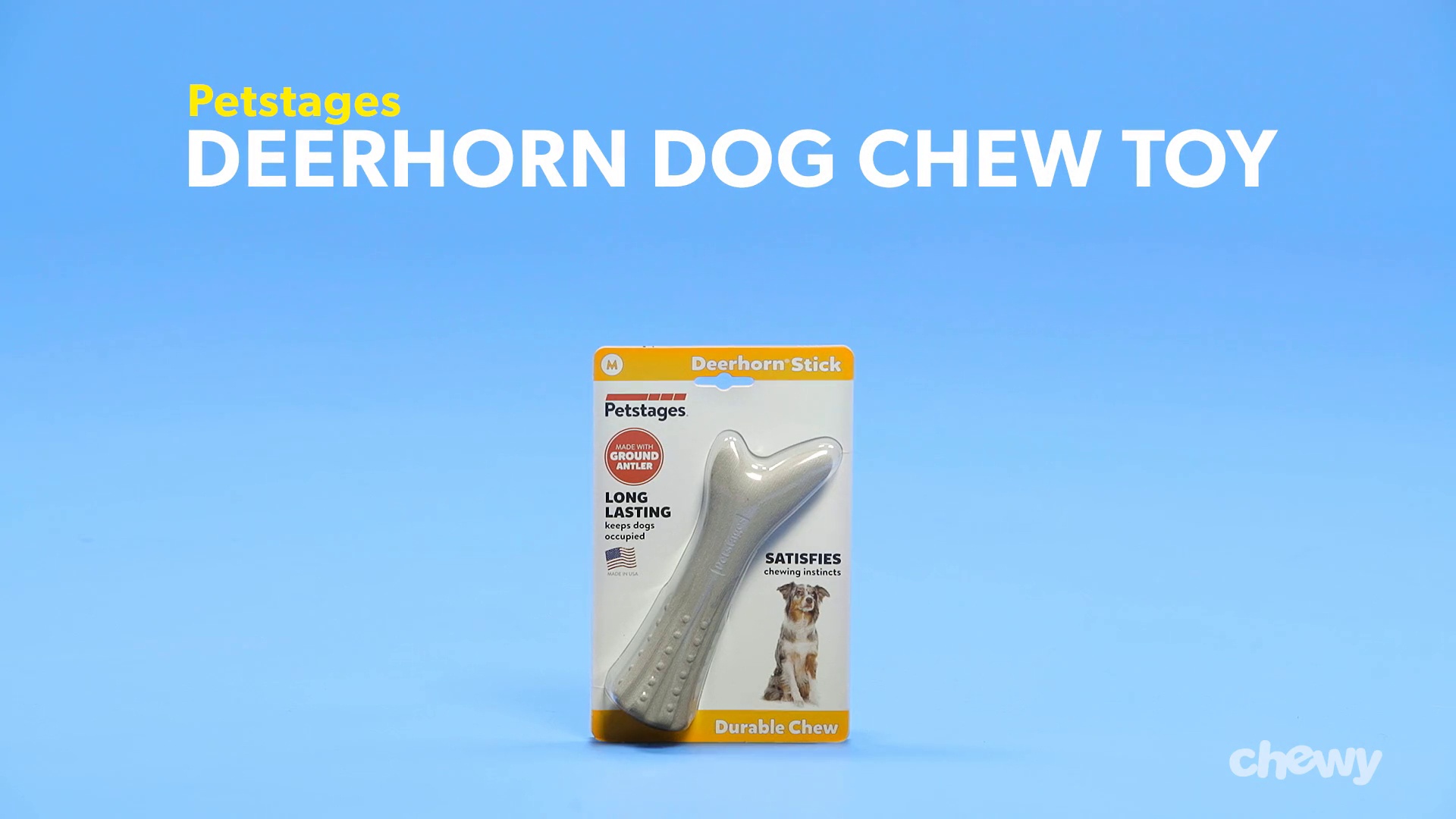 PETSTAGES Deerhorn Tough Dog Chew Toy Large Chewy