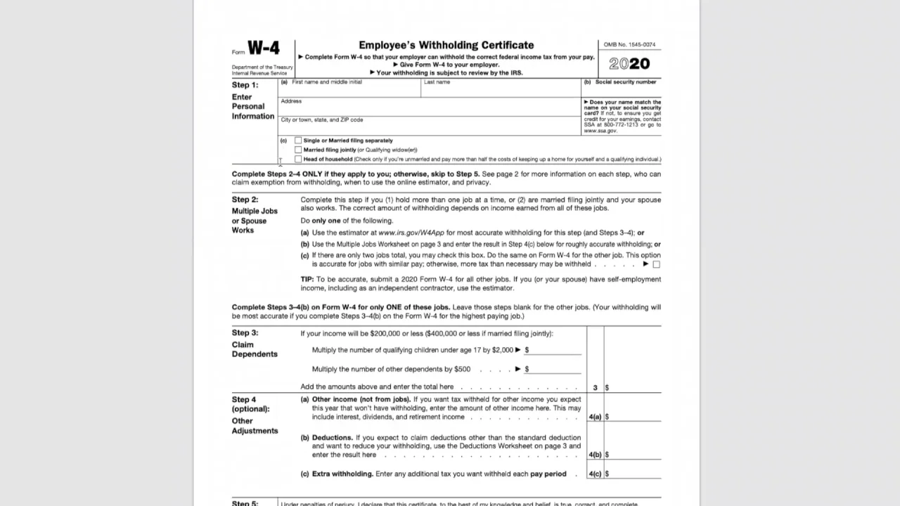 W4 Form 2025 Spanish