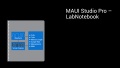 MAUI Studio Pro LabNotebook