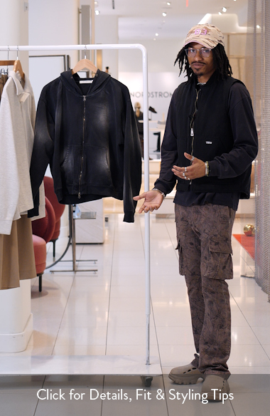 mnml Basic Faded Cotton Zip-Up Hoodie | Nordstrom
