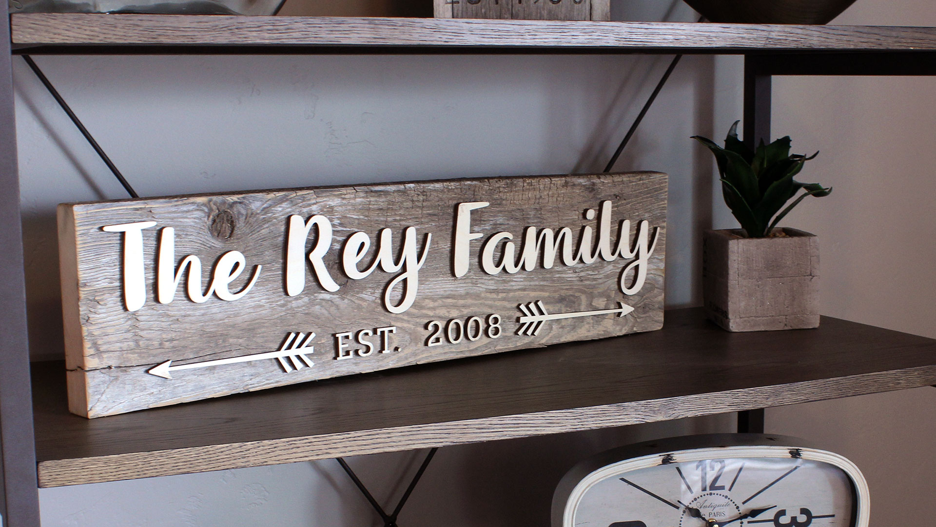 Newlywed gift Rustic home decor Established wood sign Party of 4 sign Established Family sign Personalized family sign Wood sign