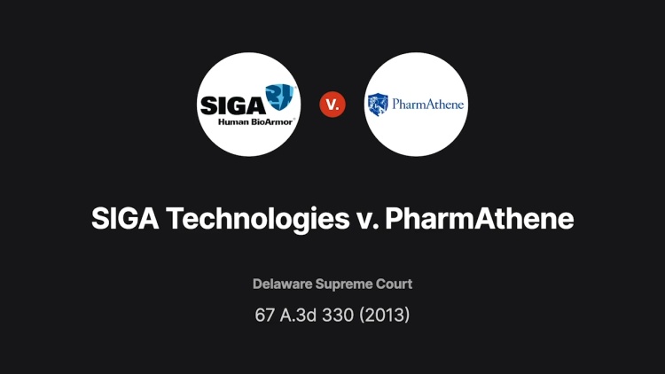 SIGA Technologies, Inc. v. PharmAthene, Inc.