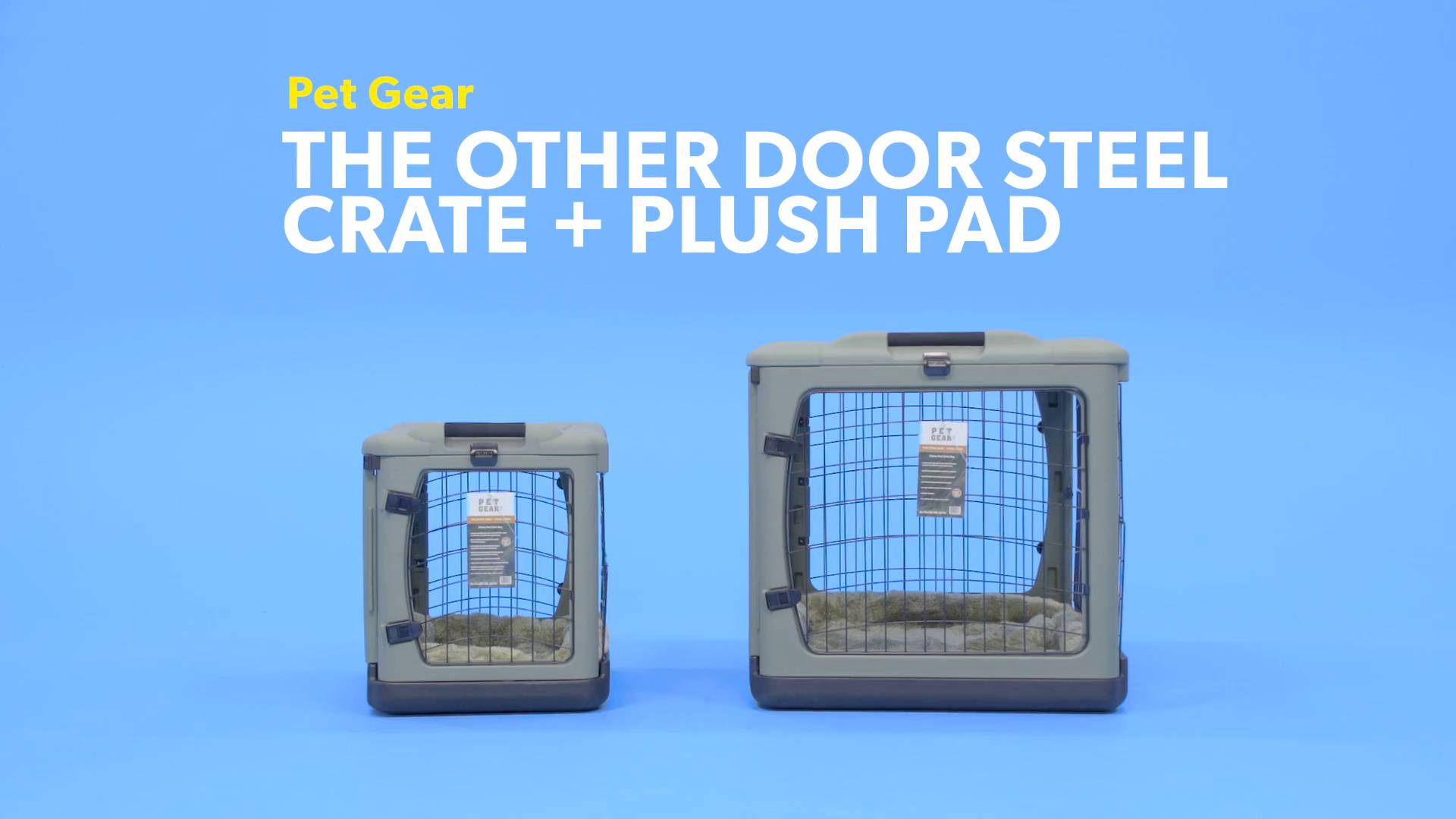 Pet gear the other door shop steel crate & fleece pad