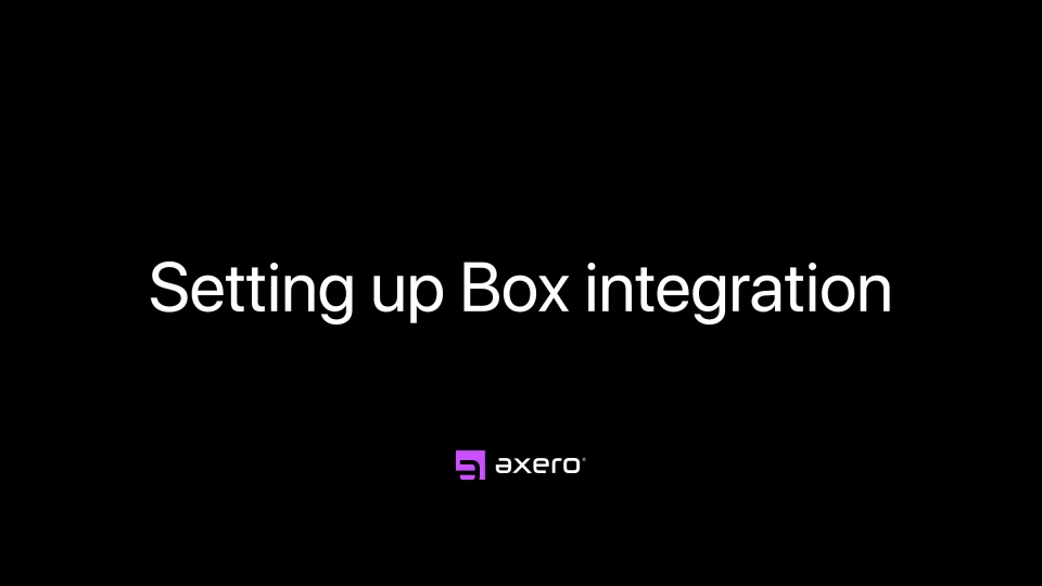 Setting up Box integration