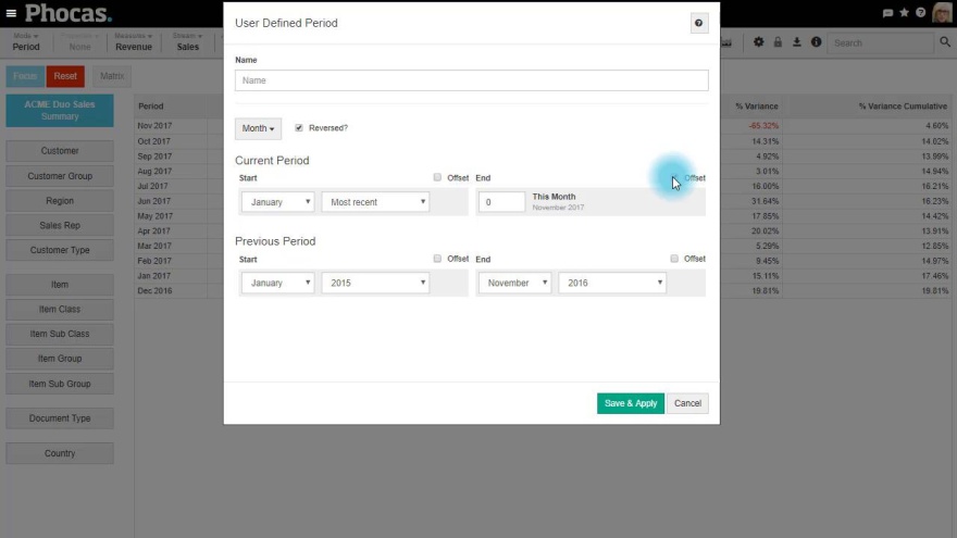 Create your own defined period (dynamic month)