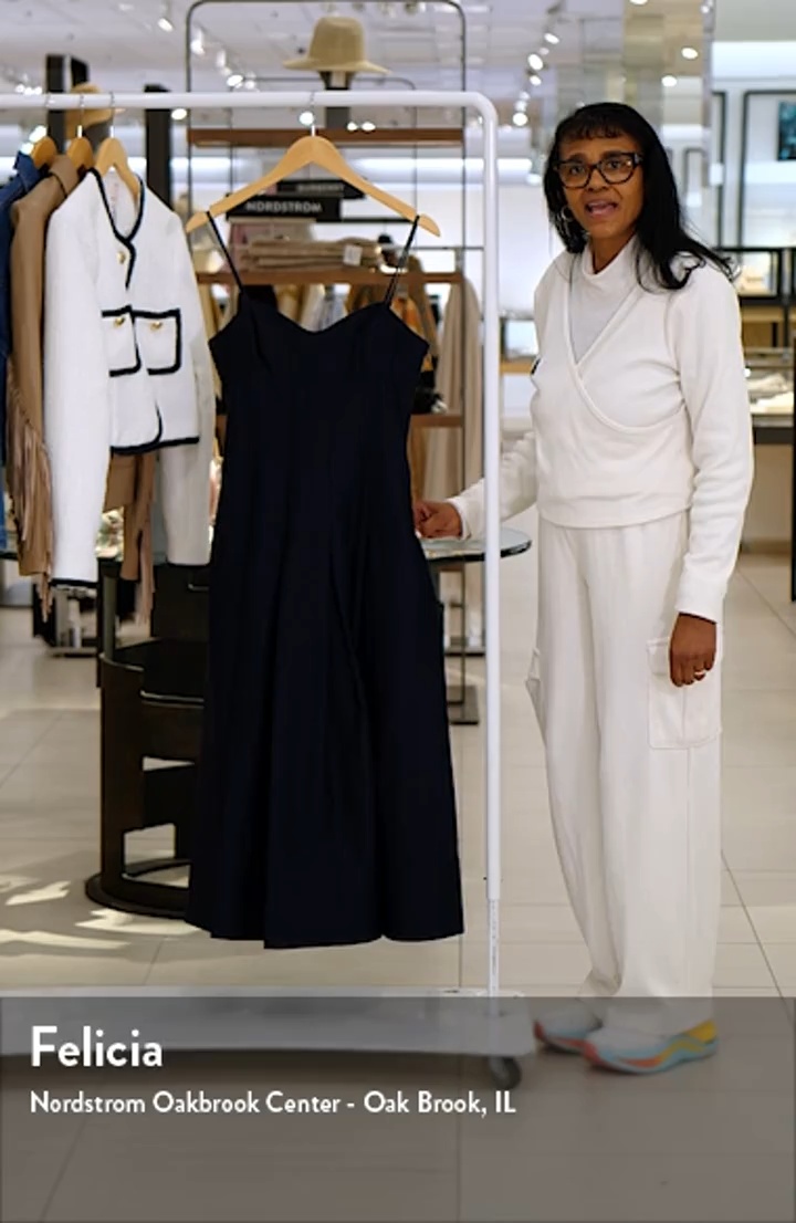 French Connection Pleated Stretch Cotton Sateen Midi Dress | Nordstrom