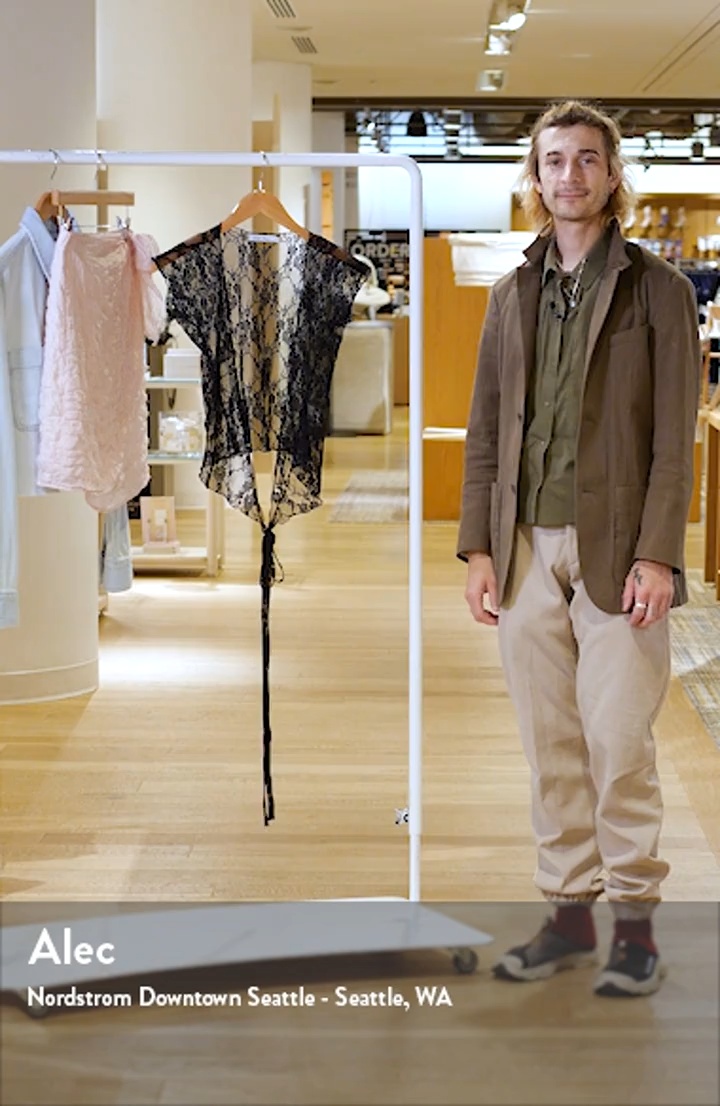 Bella Venice Sheer Lace Wrap Top | Nordstrom