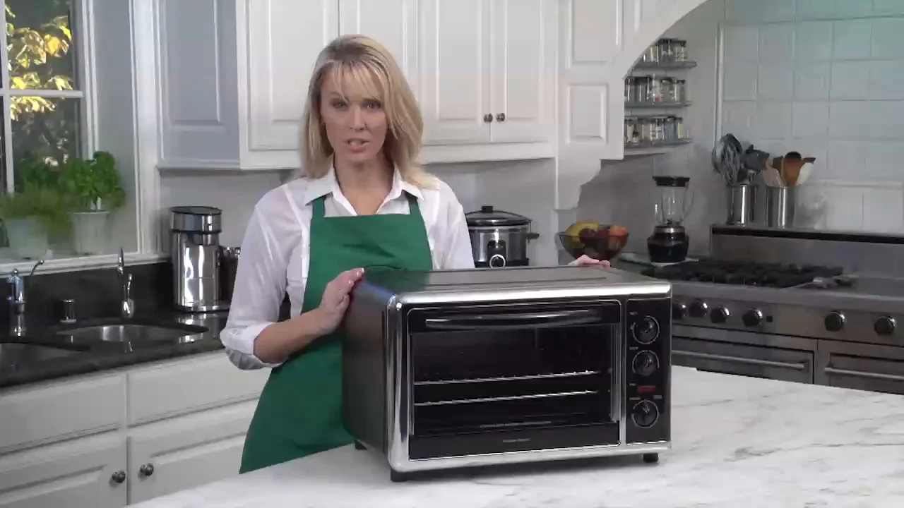 Hamilton Beach Countertop Toaster Oven Electric Bake Black Convection Rotisserie 