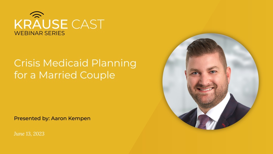 Crisis Medicaid Planning Strategies for a Married Couple