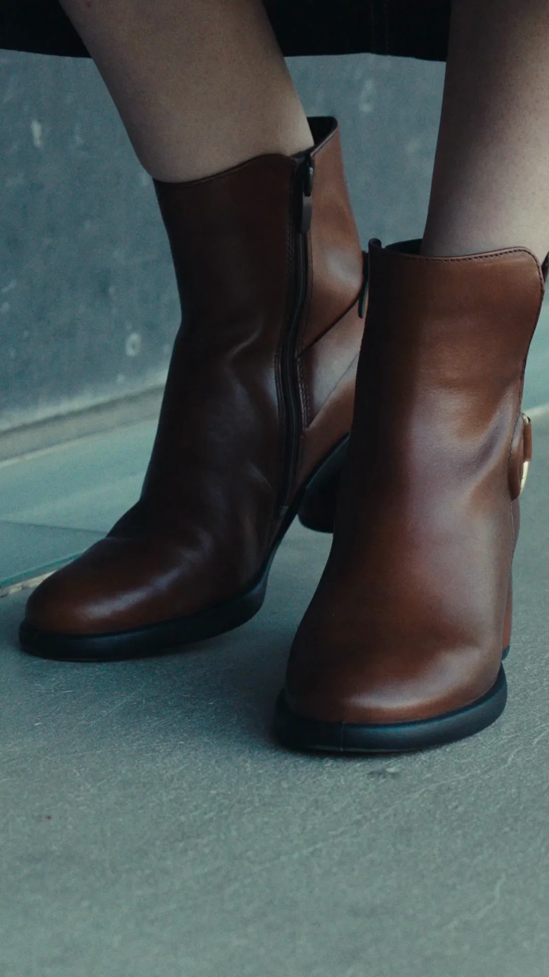 Damskie skórzane buty za kostkę ECCO® SCULPTED LX 35 | Brązowy