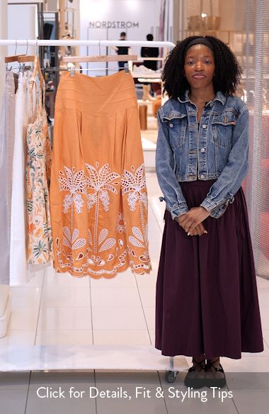 FARM Rio Tropi Embroidered Eyelet Cover-Up Maxi Skirt | Nordstrom