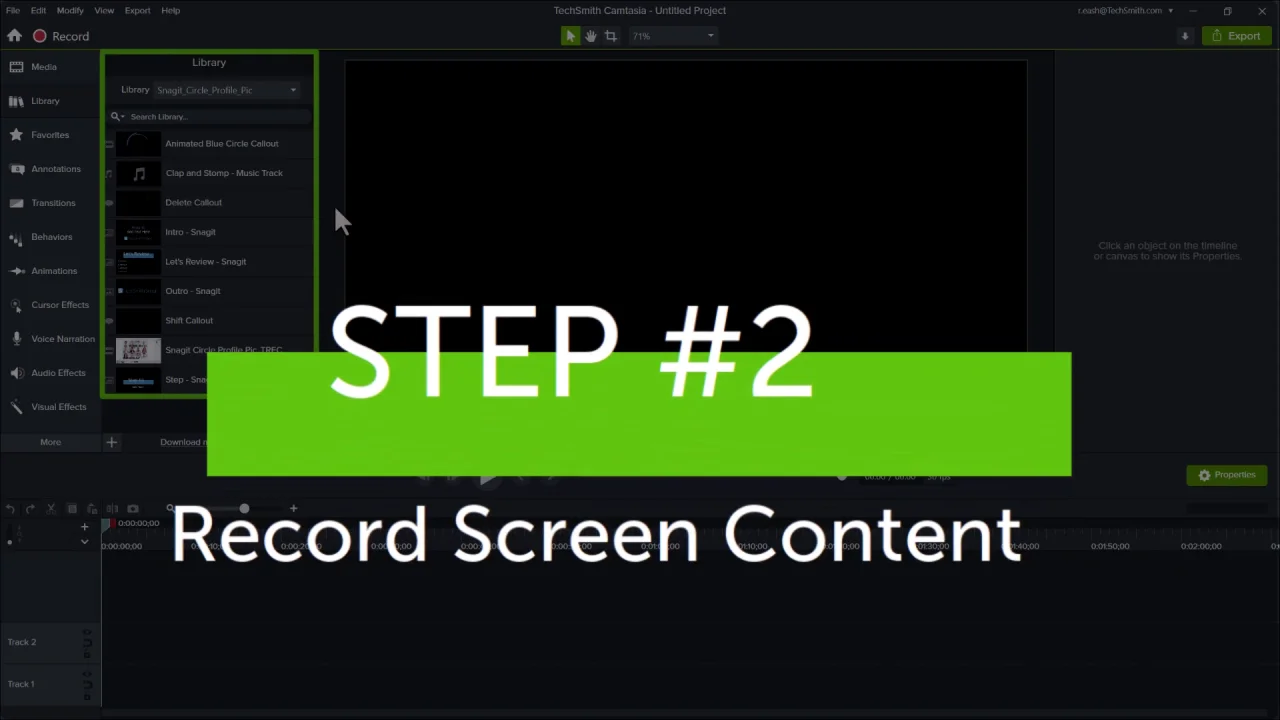 Build Your First Video, Camtasia