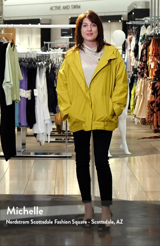 Eileen Fisher Hooded Cotton Blend Jacket Nordstromrack