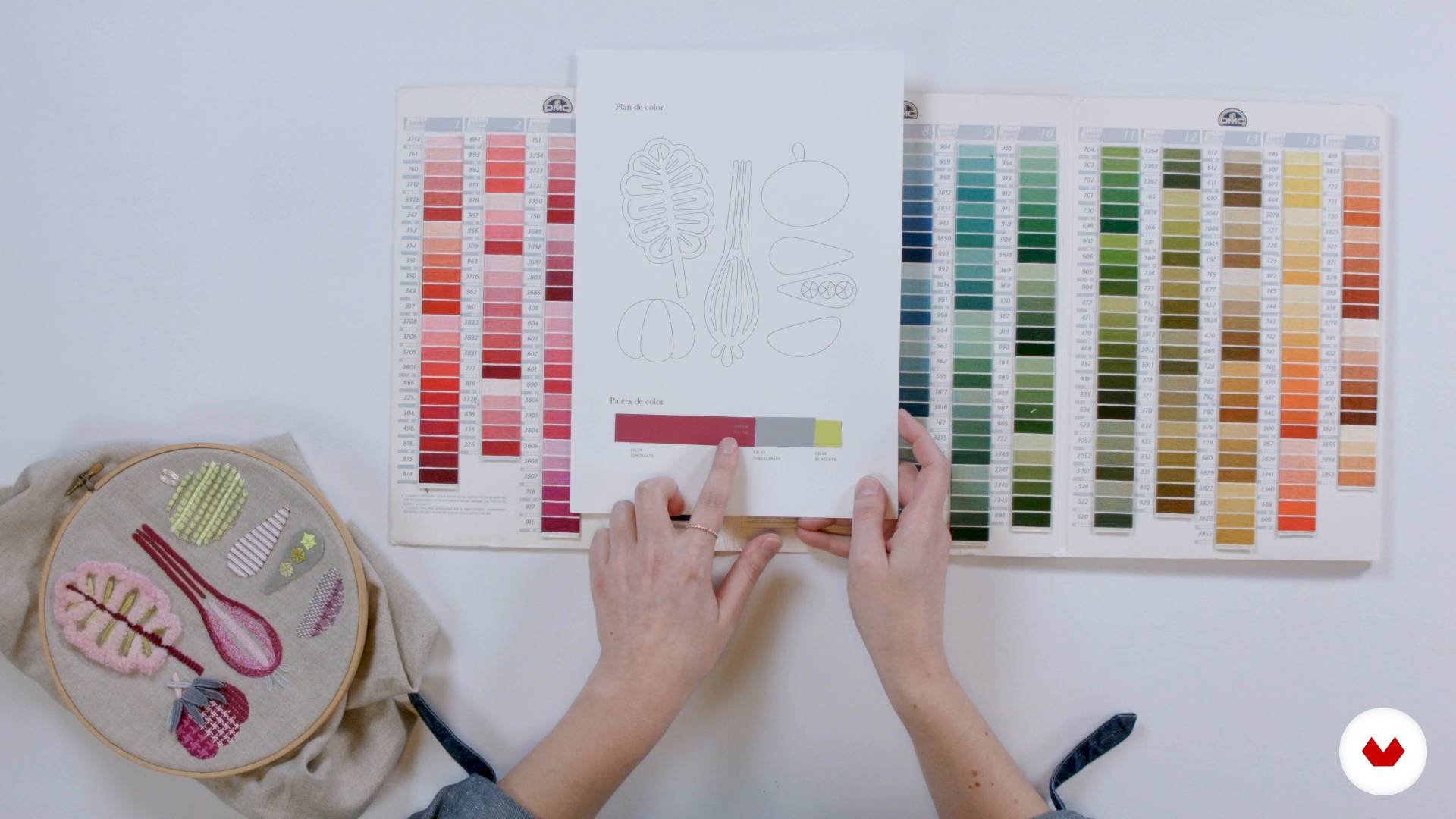 Da paleta de cores ao bordado. Caso de estudo.