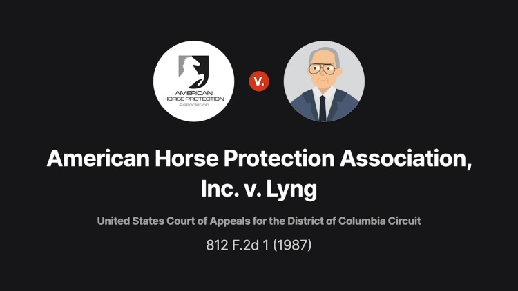 American Horse Protection Association, Inc. v. Lyng