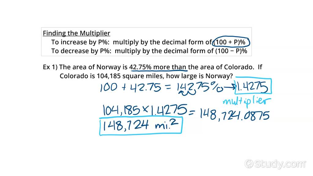 Finding the Multiplier to Give a Final Amount After a Percentage ...