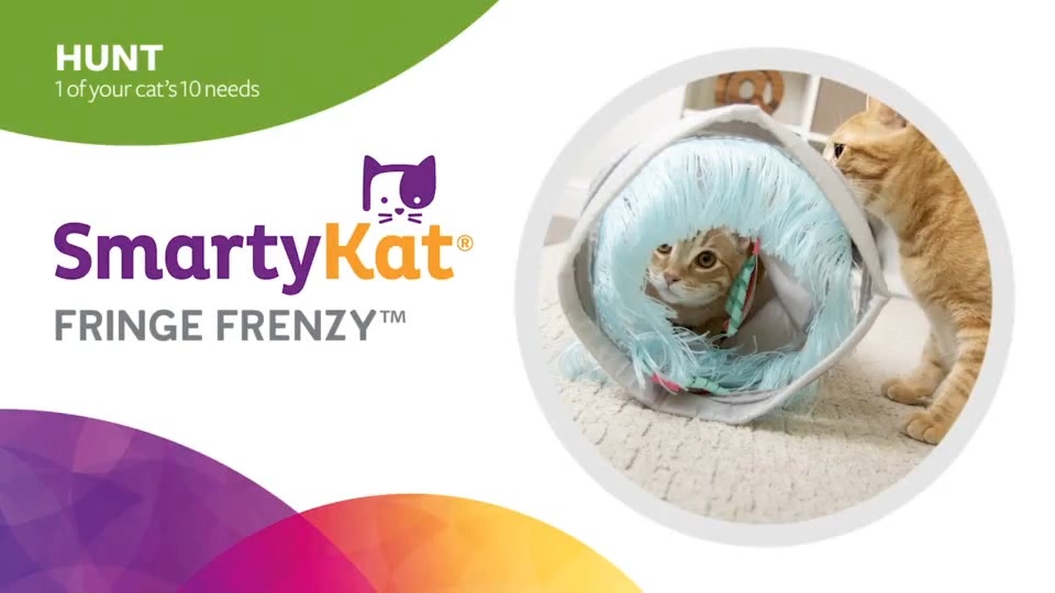 smartykat fringe frenzy cat activity tunnel