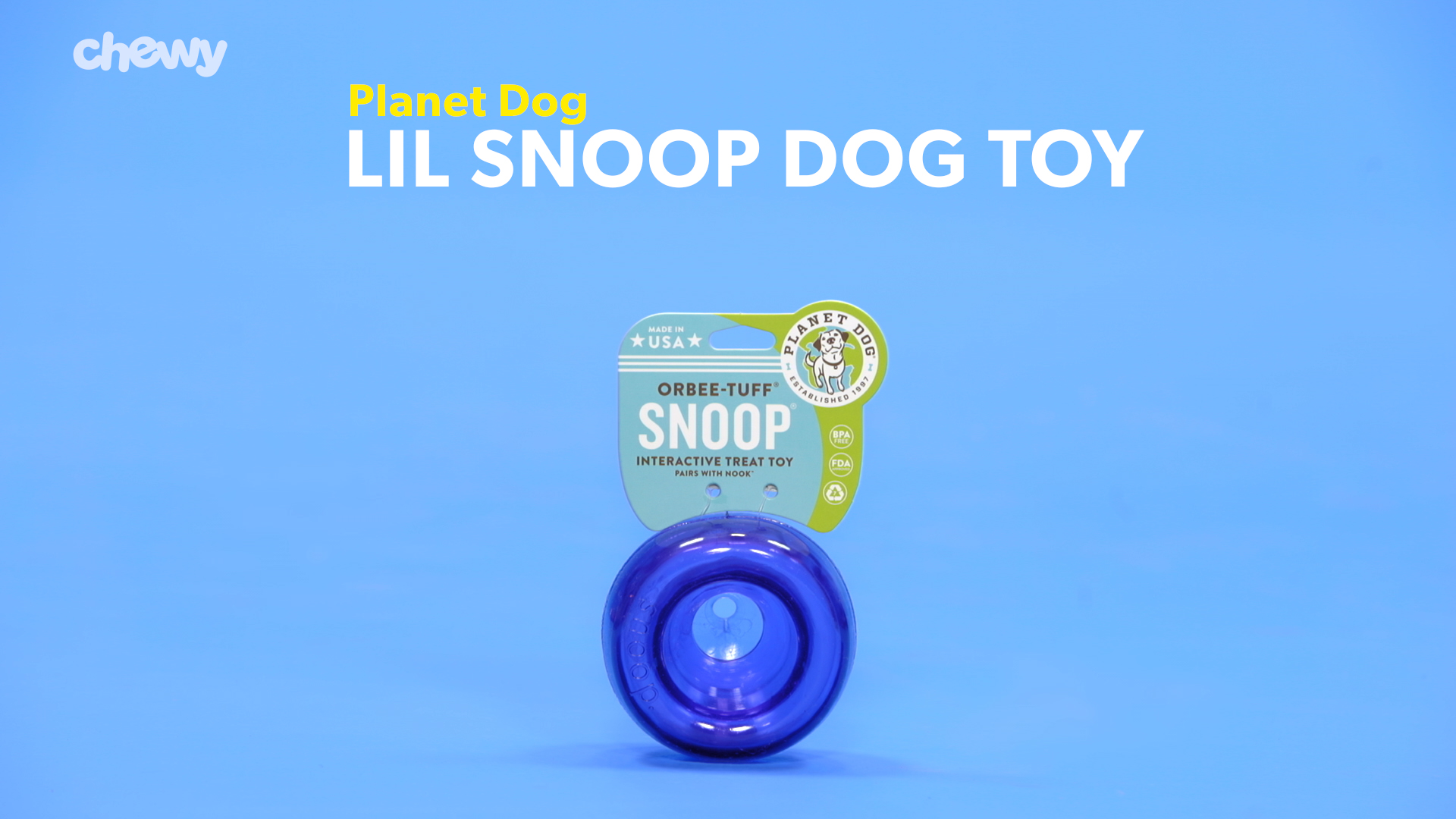 PLANET DOG Orbee Tuff Lil Snoop Treat Dispensing Tough Dog Chew