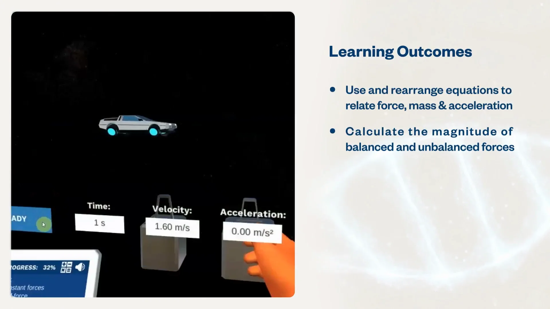 Motion acceleration and forces