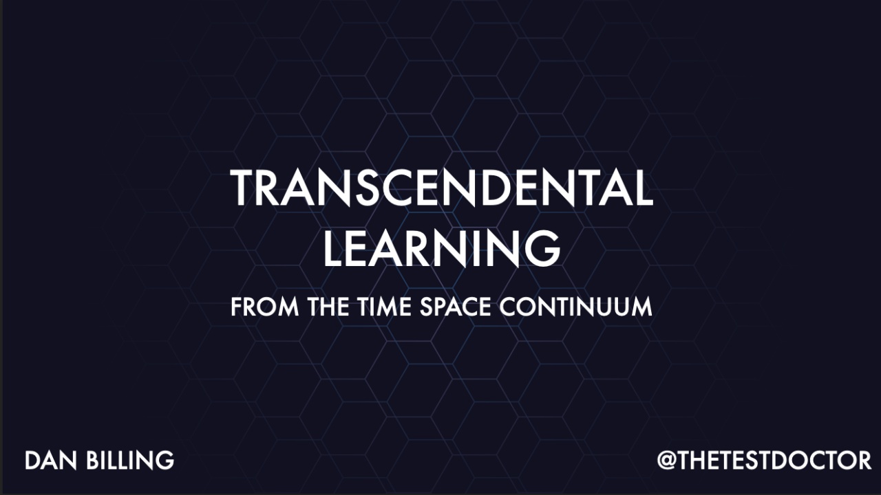 Transcendental Learning from the Space Time Continuum with Dan Billing image